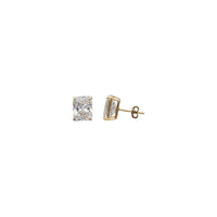 Emerald Cut CZ Earrings (14K)