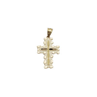 Diamond-Cut Nugget Textured Cross Pendant (14K)