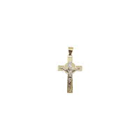 Diamond-Cut Jesus Crucifix Pendant (14K)