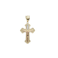 Tricolor Crucifix Cross Pendant (14K)