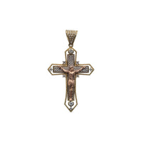 Jesus CZ Cross Pendant (14K)