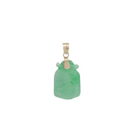 Light Green Jade Money Bag Pendant (14K)