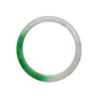Green & White Jade Bangle Bracelet (JADE)