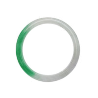 Green & White Jade Bangle Bracelet (JADE)