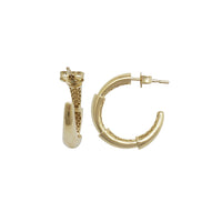 Plain Bamboo Hoop Earrings (14K)