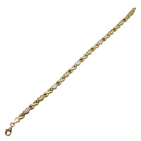 "X" & Heart Fancy Bracelet (14K)