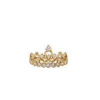 Iced Out Zirconia Crown-Tiara Ring (14K)