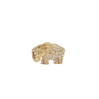 Iced Out Zirconia Elephant Lady Ring (14K)
