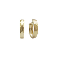 Geometric Faceted Huggie Earrings (14K)