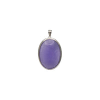 Jade Oval Cabochon Pendant (Silver)