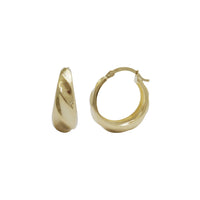 Twisted Wave Hoop Earrings (14K)