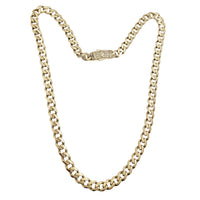 Zirconia Crowned Lock Monaco Chain (14K)