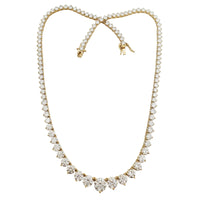 Graduated Lab Grown Diamond Tennis Necklace (14K)