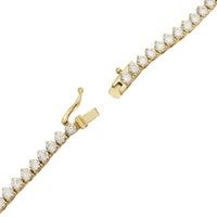 Yellow Gold Graduated Diamond Tennis Necklace (14K)