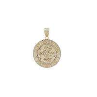 Two Tone Saint Christopher Medal Pendant (14K)