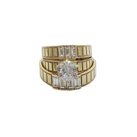 3-Piece Set Zirconia Engagement Rings (14K)