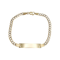 Two-Tone Italian Cuban ID Bracelet (14K)