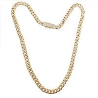 Iced Out Lock Lightweight Miami Cuban Chain (14K)