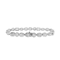 Bezel Mixed Shape Lab Diamond Tennis Bracelet (14K)