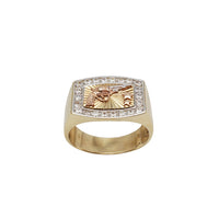 Tricolor Zirconia Gun Ring (14K)