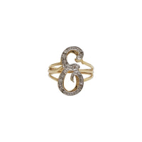 Zirconia Initial Letter E Ring (14K)