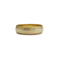 Diamond-Cut Circle Wedding Ring (14K)