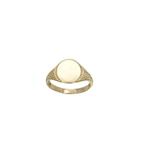 Textured Signet Pinky Ring (14K)