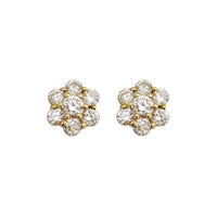 Flower Cluster Lab Grown Diamond Stud Earrings (14K)