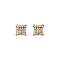 Square Cluster Lab Grown Diamond Stud Earrings (14K)