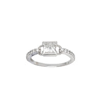 White Gold Princess-Cut Lab Grown Diamond Engagement Ring (14K)