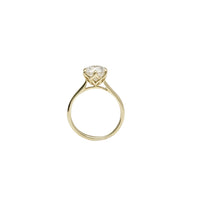 Yellow Gold Round Brilliant 6-Prong Solitaire Lab Diamond Engagement Ring (14K)