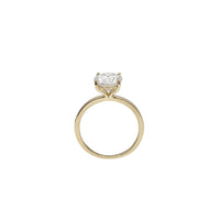 Yellow Gold Round Brilliant 4-Prong Solitaire Lab Diamond Engagement Ring (14K)