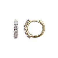 Lab Grown Diamond Huggie Hoop Earrings (14K)