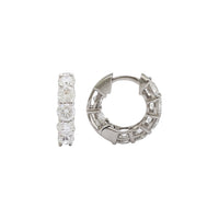 Lab Grown Diamond Huggie Hoop Earrings (14K)