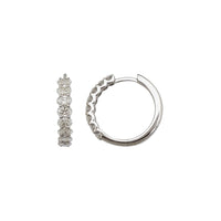 Oval Cut Lab Grown Diamond Huggie Hoop Earrings (14K)