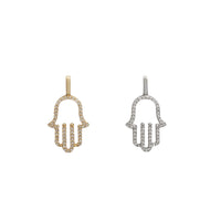 Open Diamond Hamsa Pendant (14K)