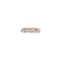 Alternating Round & Emerald Cut Lab Diamond Band (14K)
