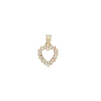 Zirconia Outline Heart Pendant (14K)