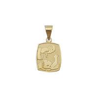 Baptism "Mi Bautizo" Rounded Rectangular Tag Pendant (14K)