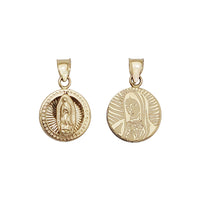 Diamond-Cut Double-Sided Guadalupe Medallion Pendant (14K)