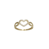 Zirconia Open Heart Ring (14K)