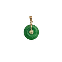 Good Fortune Jade Disk Pendant (14K)