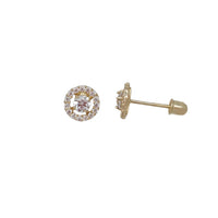 Cubic Zirconia Round Shape Earring (14K)