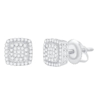 Diamond Square Earrings (14K).