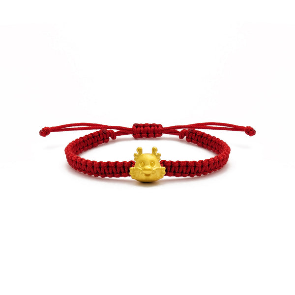 Little Dragon Face Chinese Zodiac Red String Bracelet (24K) Popular Jewelry - New York