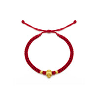 Good Fortune Snake Chinese Zodiac Red String Bracelet (24K)