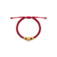 Hinduism Symbols Red String Bracelet (24K)
