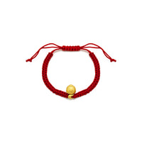 Little Snake Chinese Zodiac Red String Bracelet (24K)