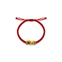 Lovely Snake Chinese Zodiac Red String Bracelet (24K)