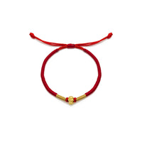 Winking Snake Chinese Zodiac Red String Bracelet (24K)